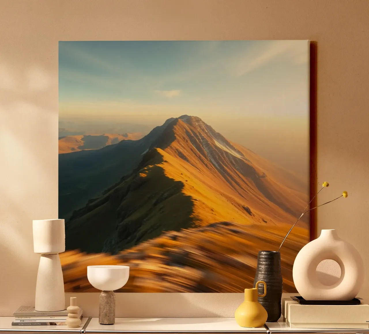 Etherisch landschap canvas met Baklijst van PhotoVibe Decor