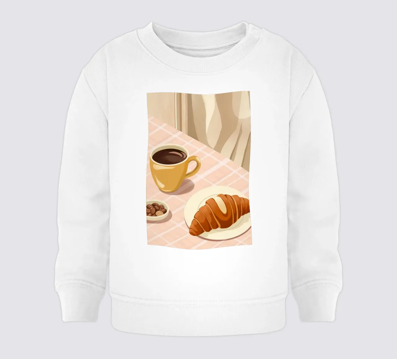 Colazione con caffè felpa neonato da Seren Liodra