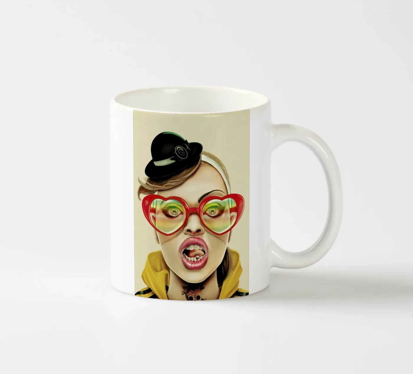WOW ceramic mug by Giulio Rossi
