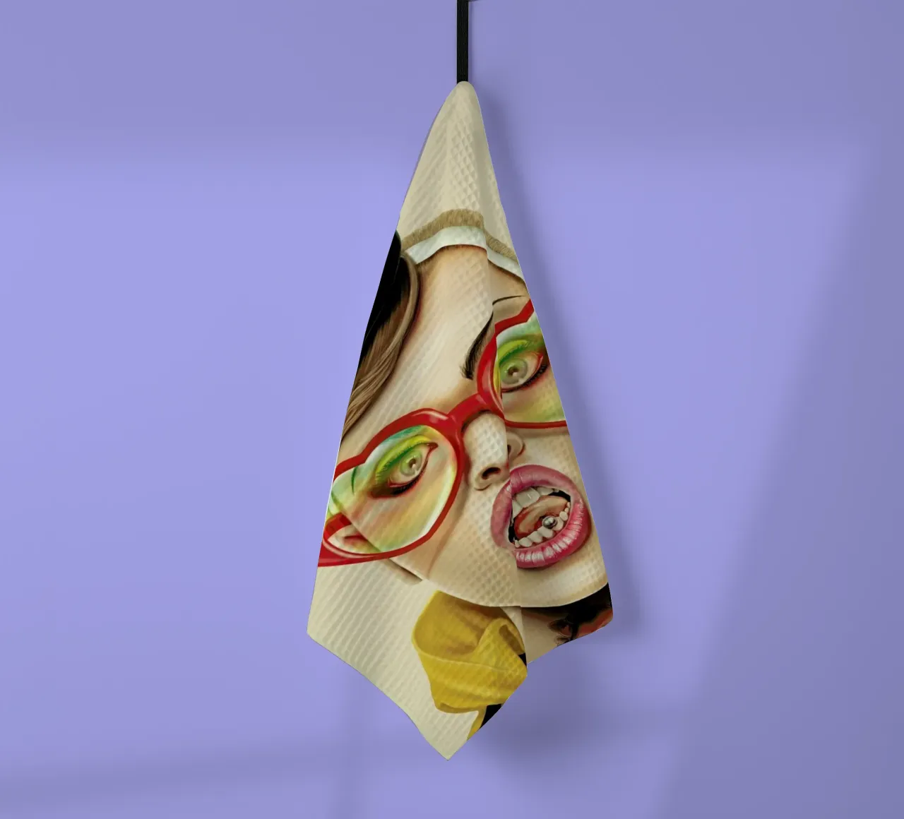 WOW tea towel by Giulio Rossi