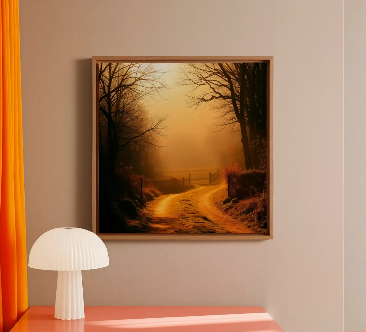 Etherisch landschap canvas met Baklijst van PhotoVibe Decor
