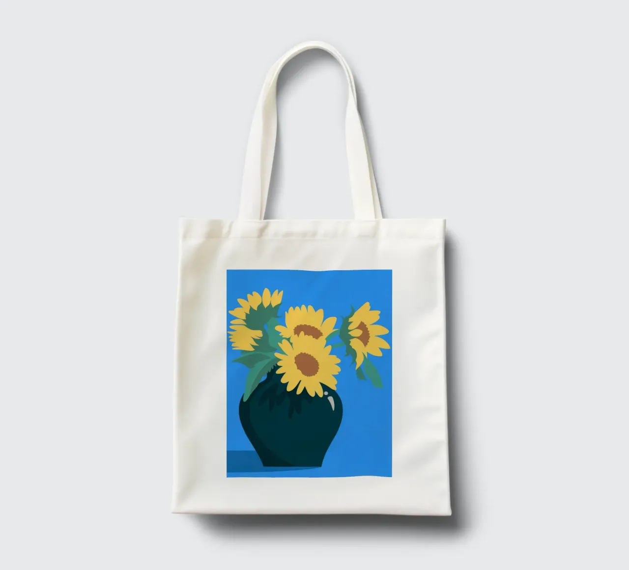 Sunflowers in Vase tote bag by Seren Liodra