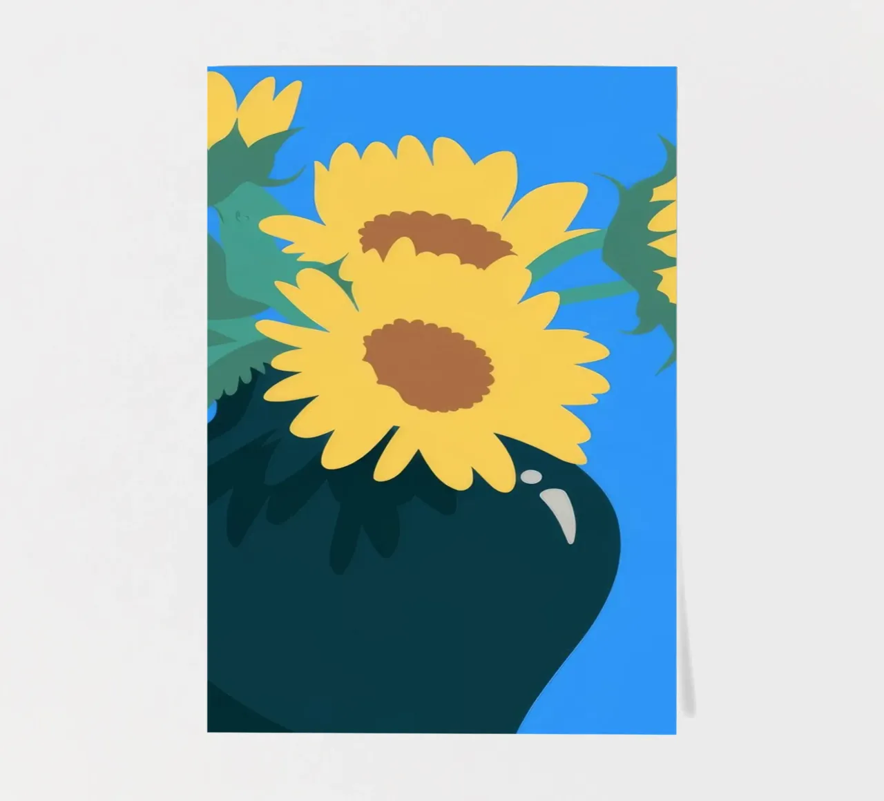 Sunflowers in Vase sticker sheet by Seren Liodra