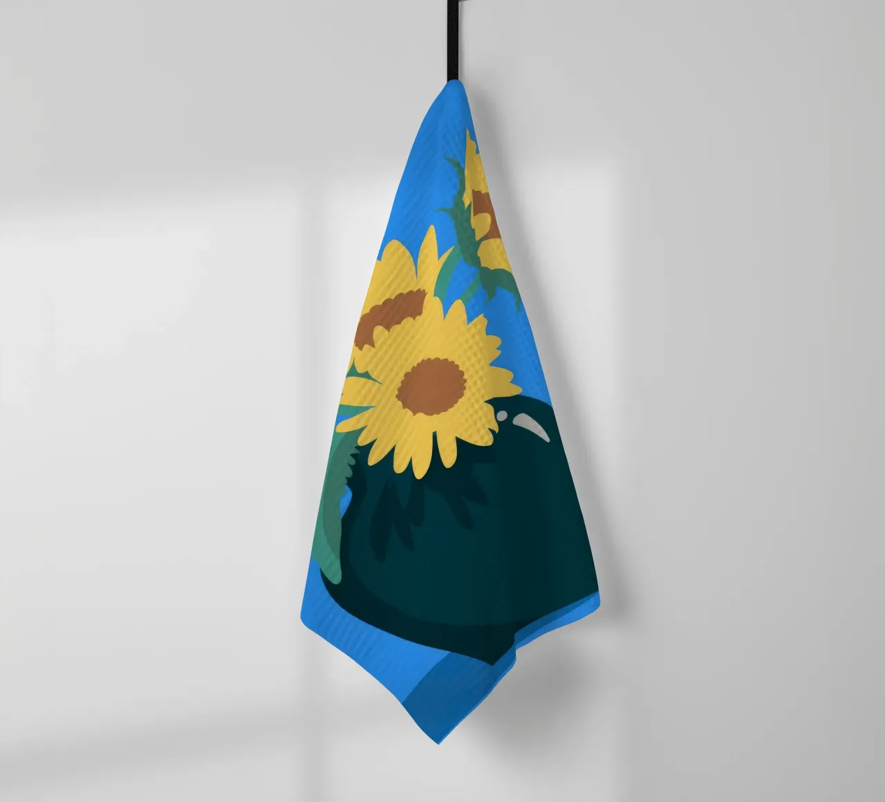 Girasoli in vaso canovaccio da cucina da Seren Liodra