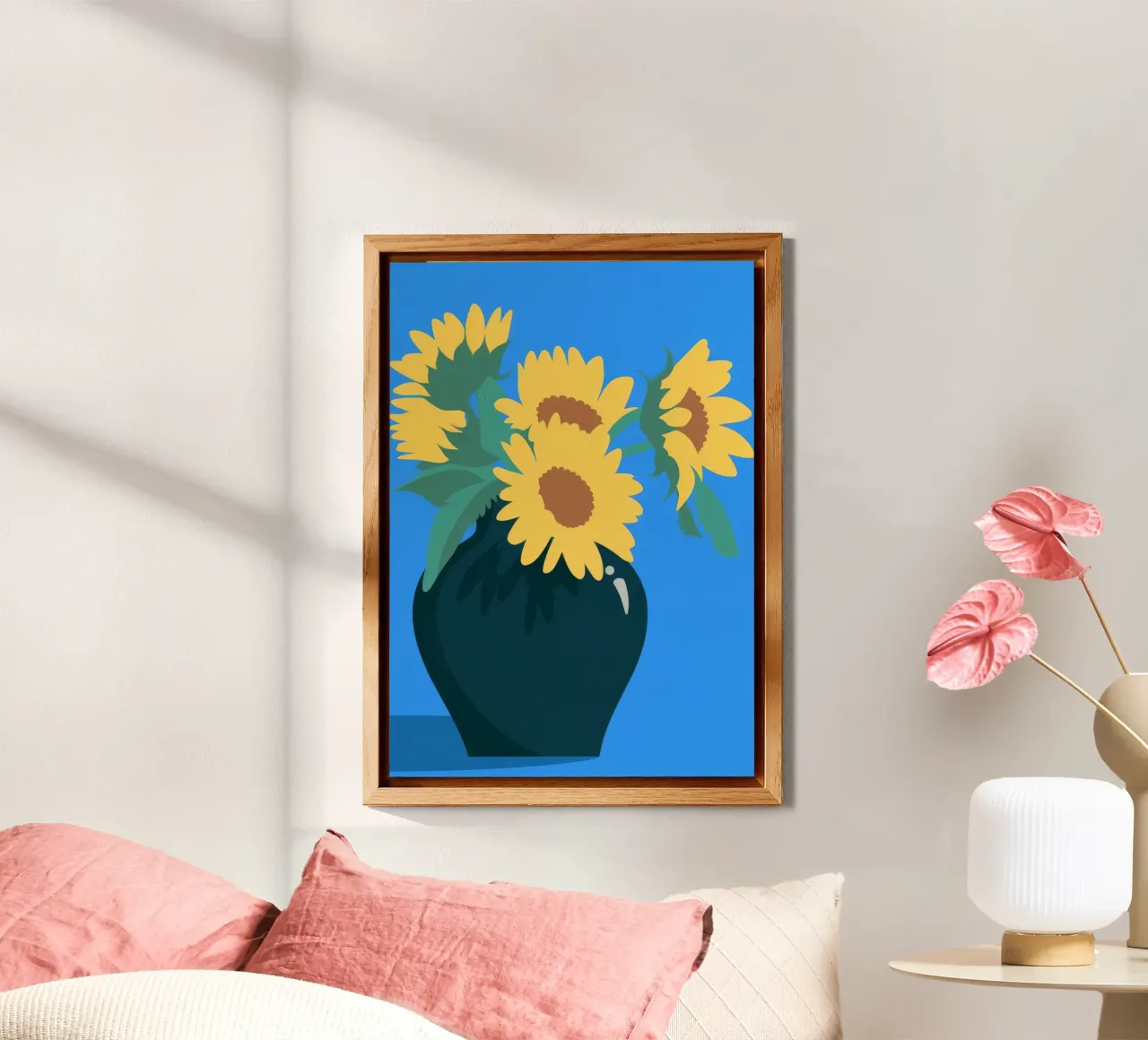 Sunflowers in Vase alu-dibond by Seren Liodra