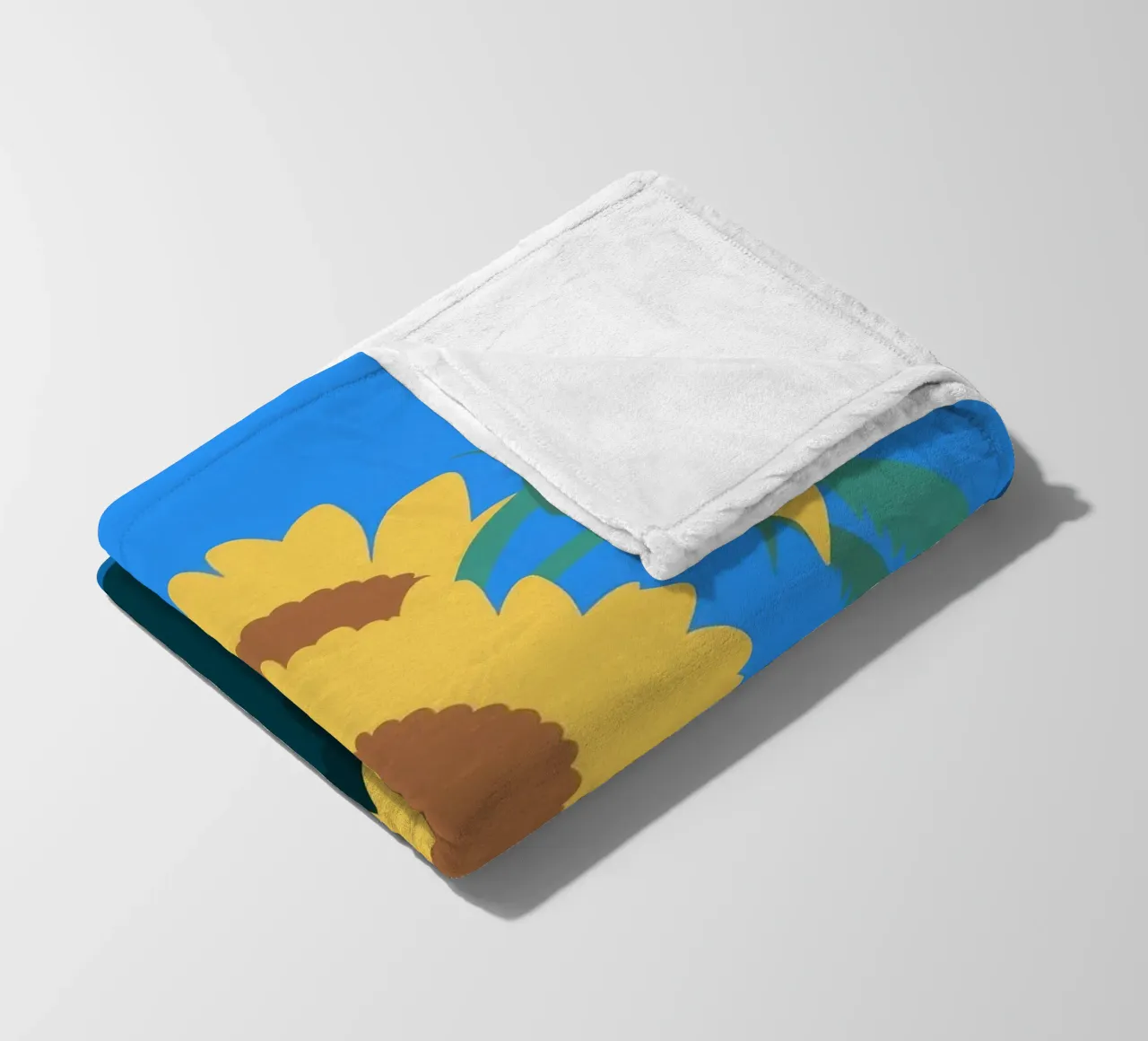Sunflowers in Vase fleece blanket by Seren Liodra
