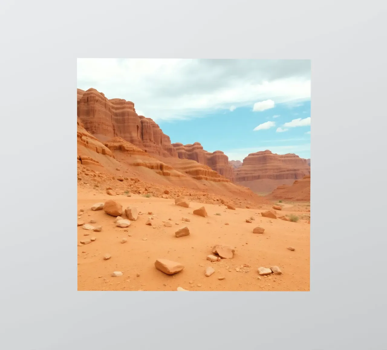 Red rock landscape showcasing dramatic formations sticker by DesignDoodle