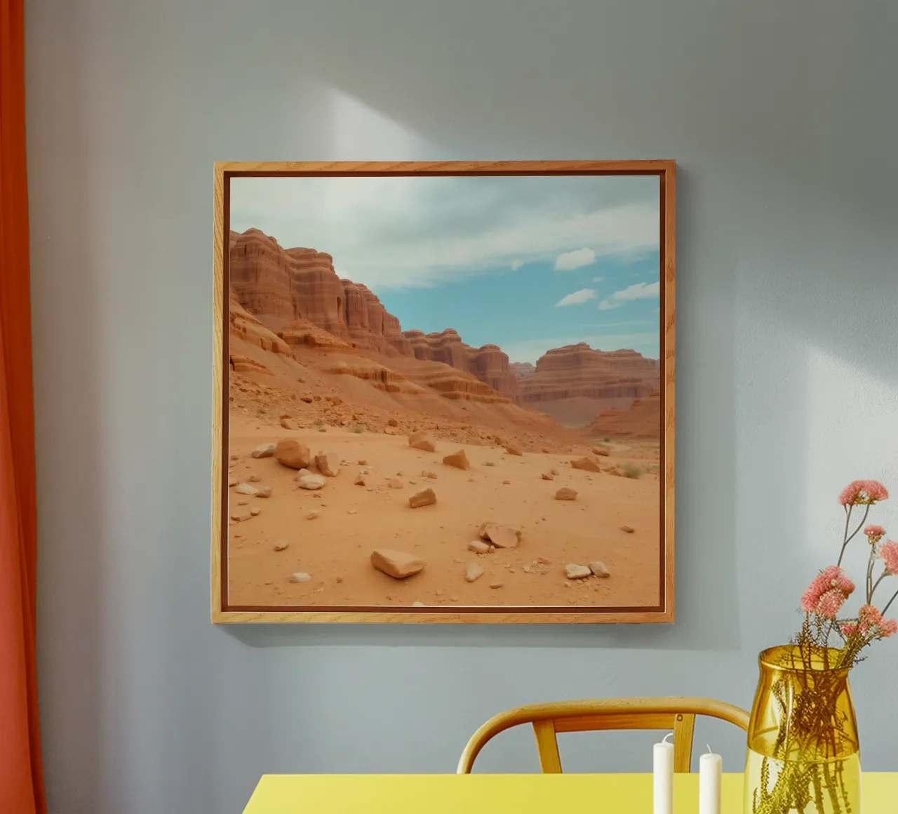 Paesaggio di rocce rosse con formazioni drammatiche plexiglass da DesignDoodle