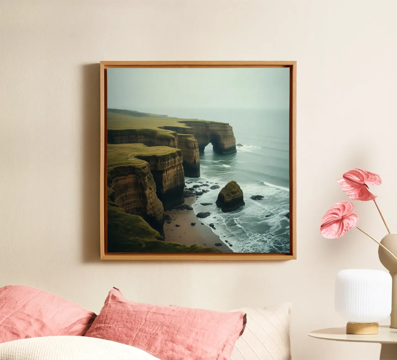 Etherisch landschap canvas met Baklijst van PhotoVibe Decor