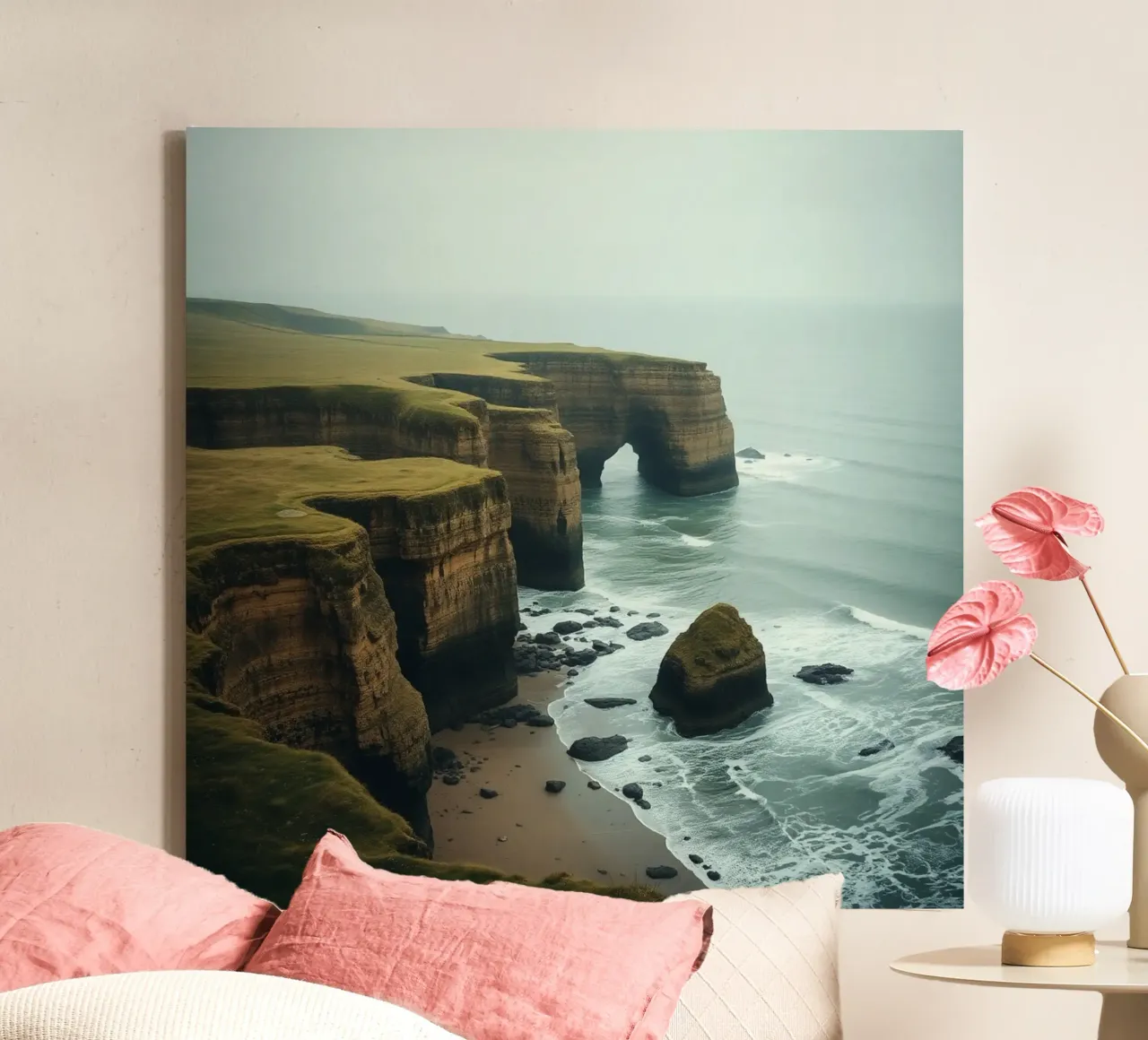 Etherisch landschap canvas met Baklijst van PhotoVibe Decor