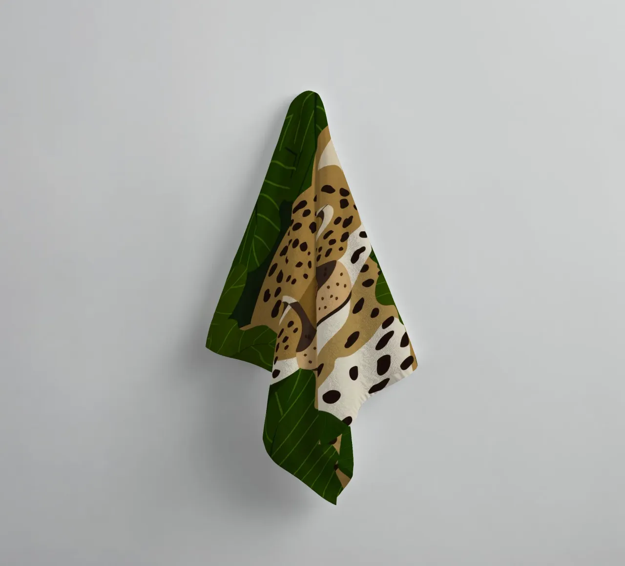 Leopard Portrait towel by Seren Liodra
