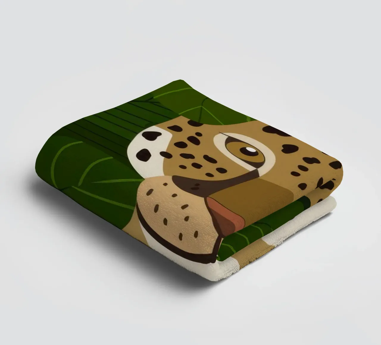 Leopard Portrait towel by Seren Liodra