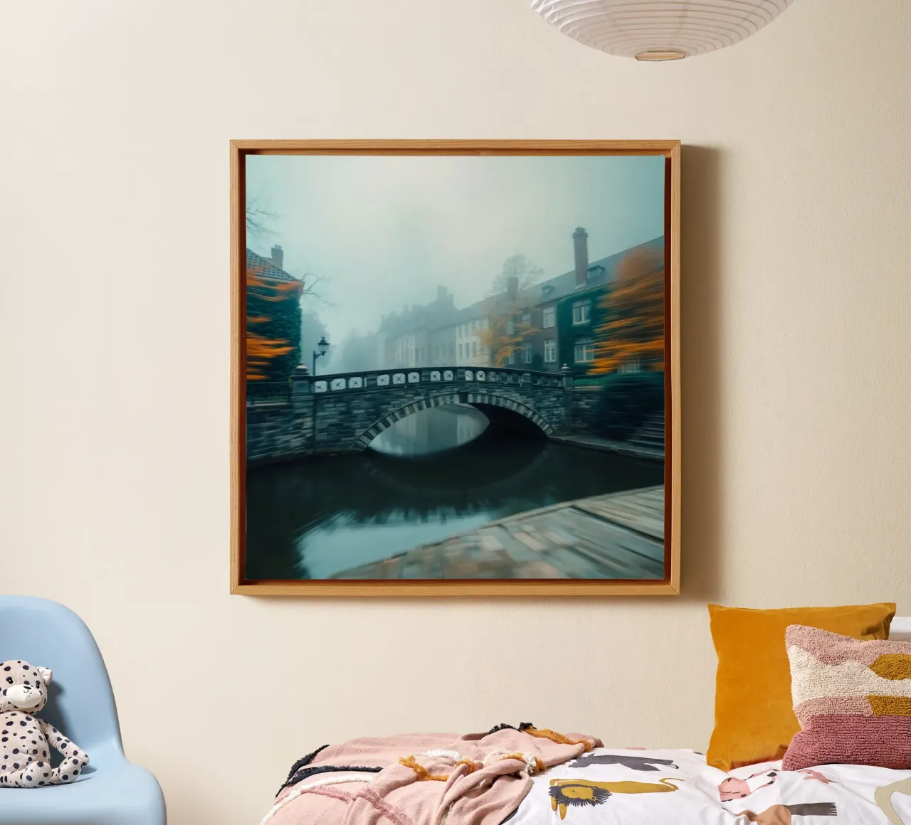 Etherisch landschap canvas met Baklijst van PhotoVibe Decor