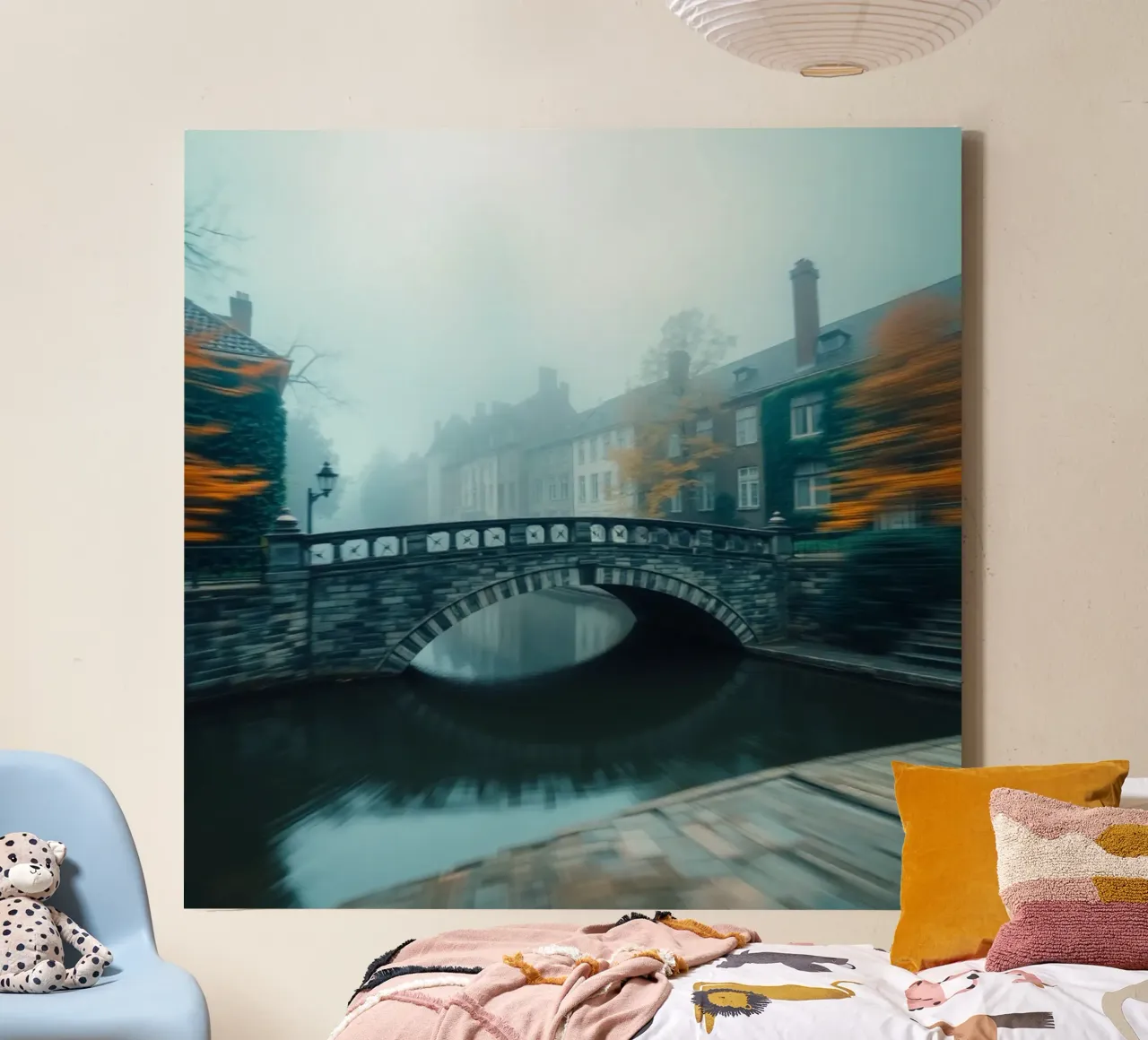 Etherisch landschap canvas met Baklijst van PhotoVibe Decor