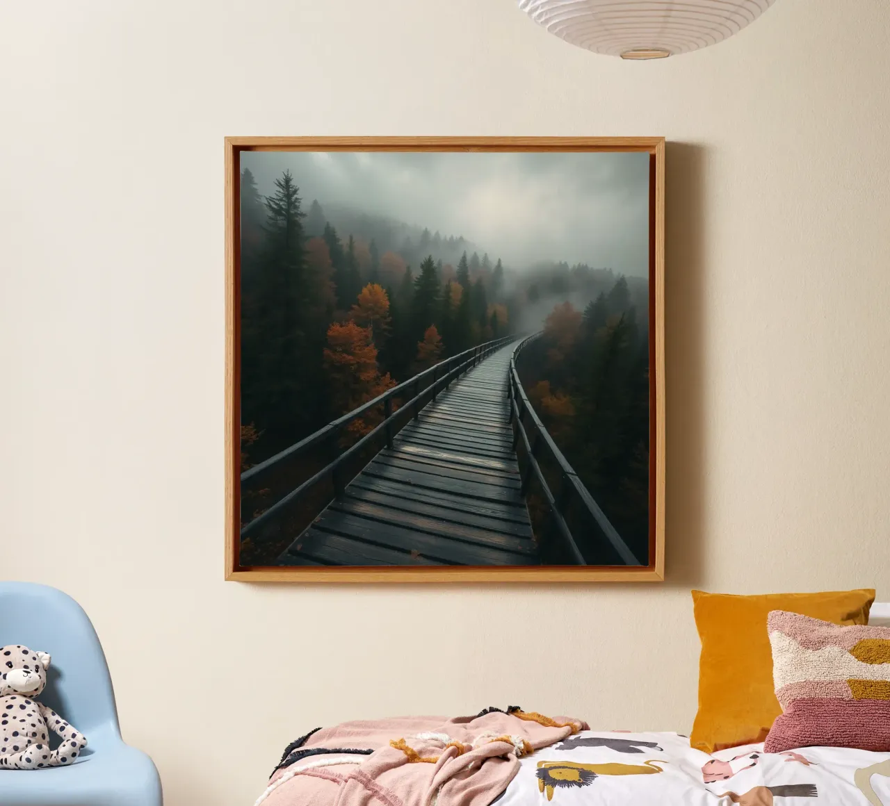 Etherisch landschap canvas met Baklijst van PhotoVibe Decor