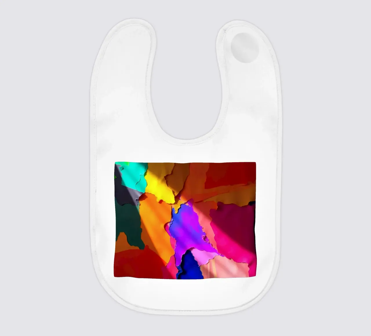 Collage astratto di carta colorata con riflessi di luce bavaglino da DesignDoodle