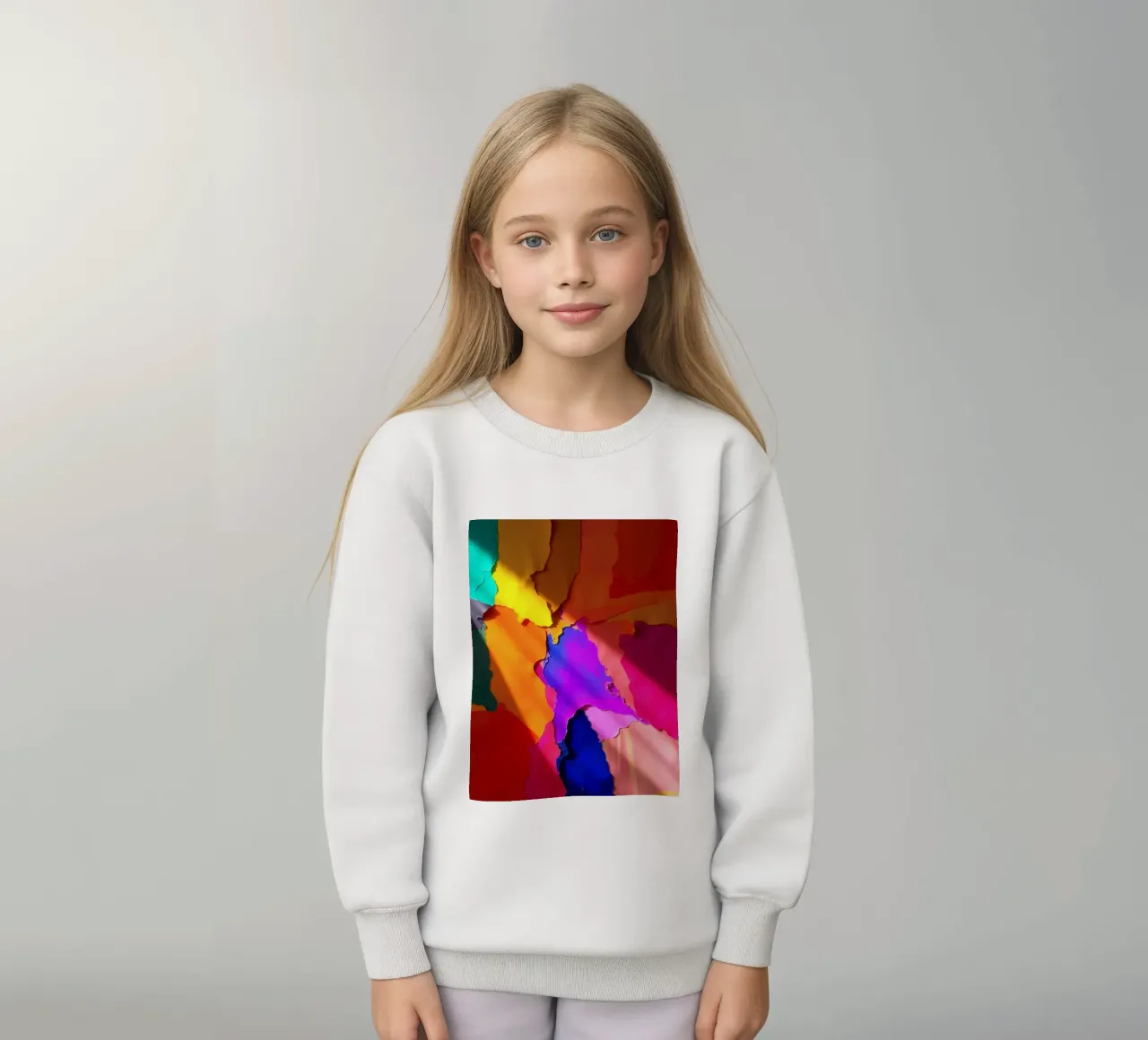 Collage astratto di carta colorata con riflessi di luce felpa bambino da DesignDoodle