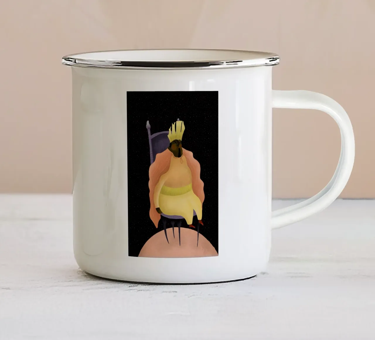 King tazza in smalto da Amalia Restrepo