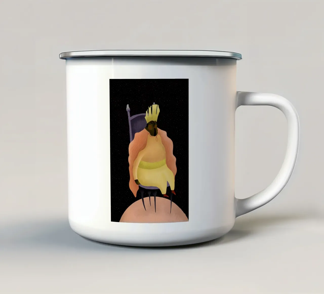 King tazza in smalto da Amalia Restrepo