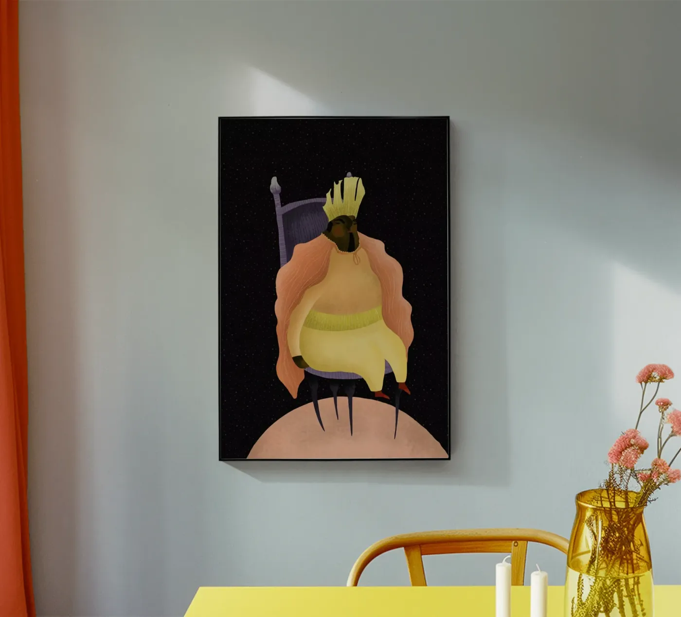 King acrylic glass by Amalia Restrepo