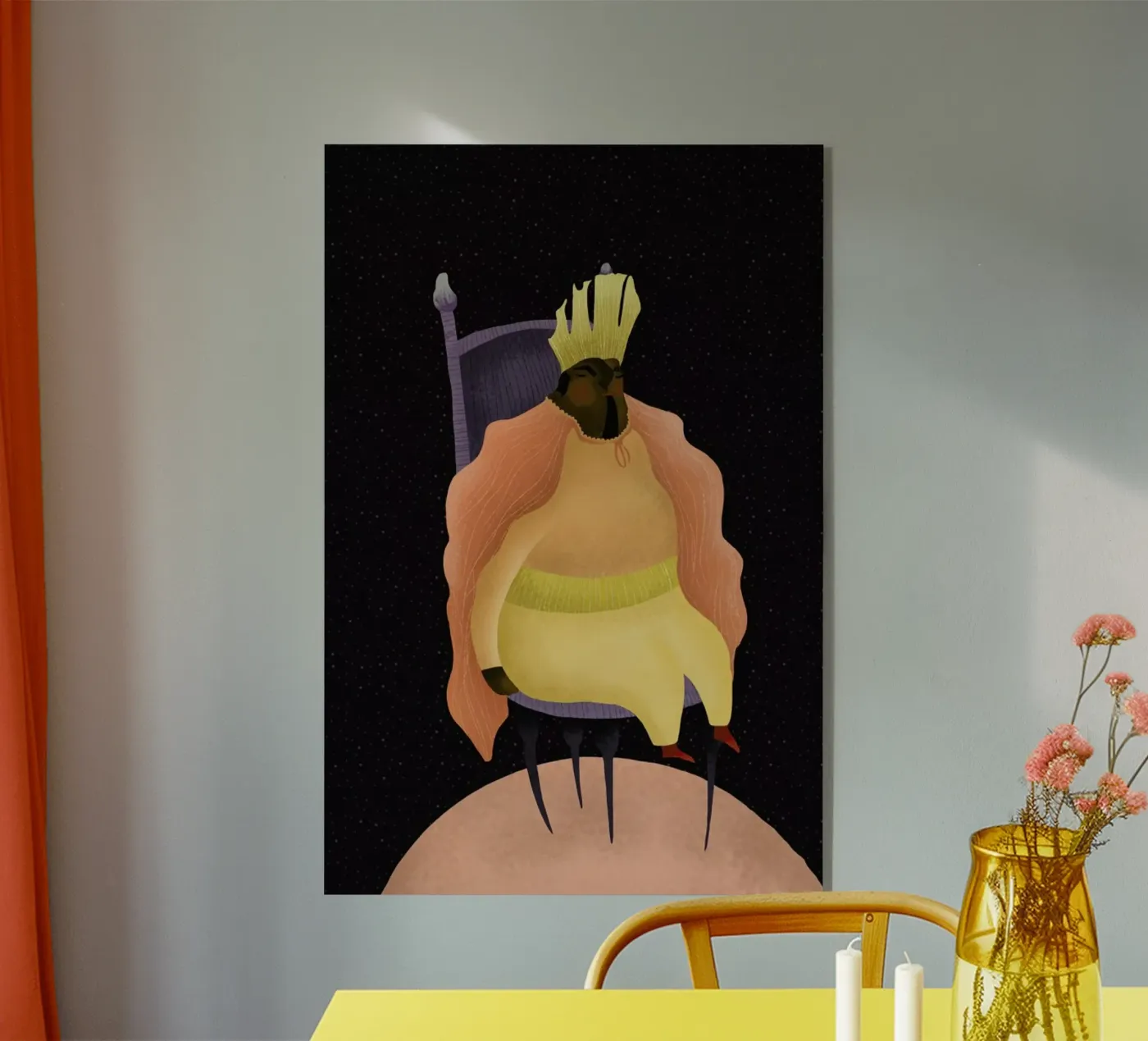 King acrylic glass by Amalia Restrepo