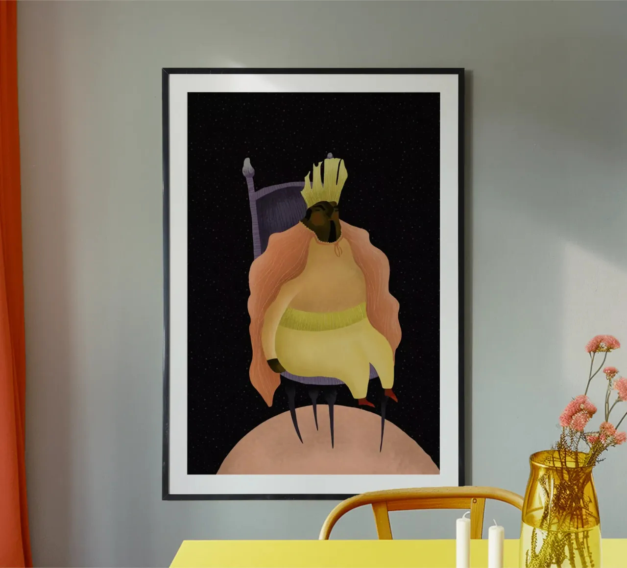 King poster con telaio in plastica da Amalia Restrepo