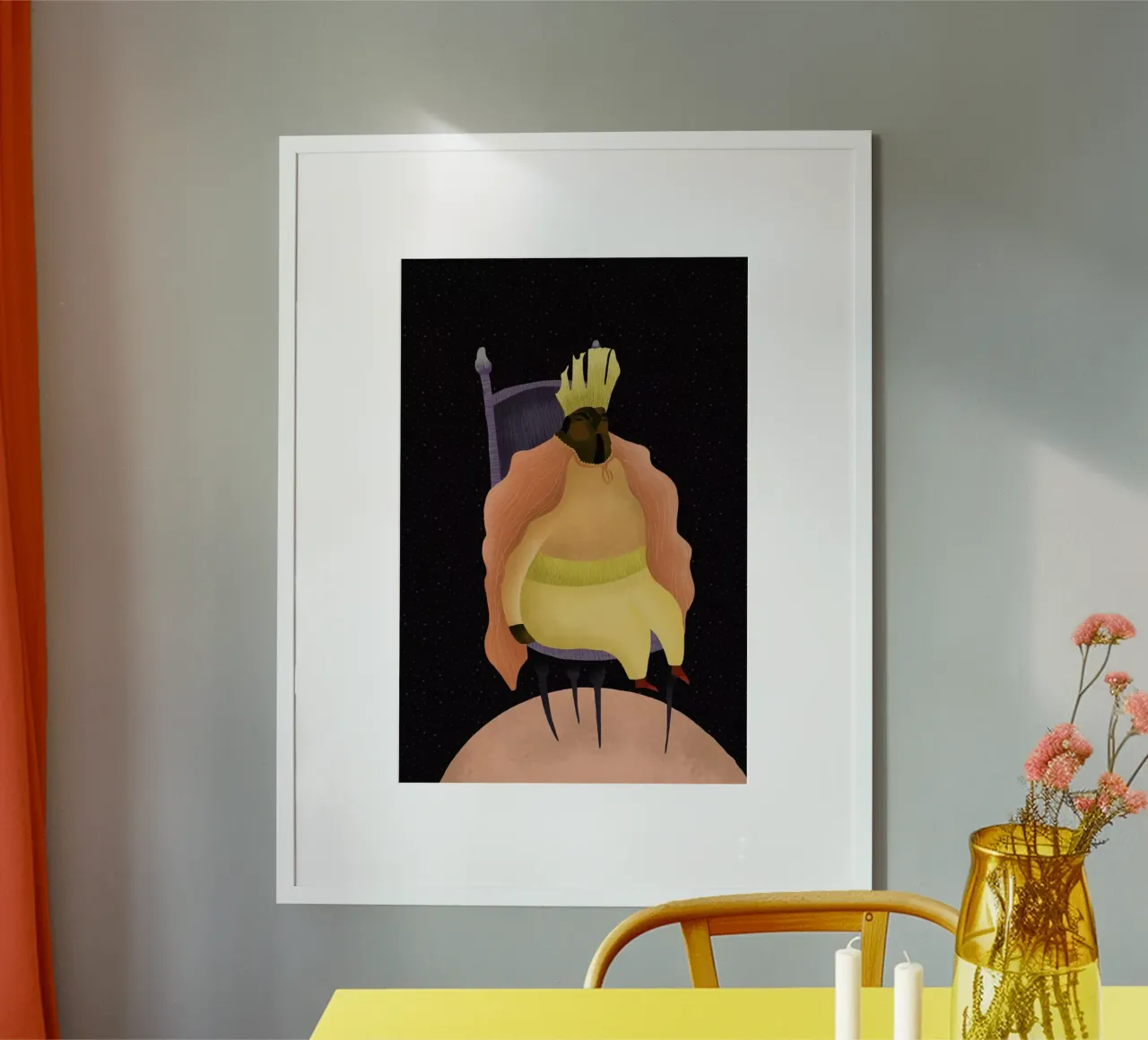 King poster con telaio in plastica da Amalia Restrepo