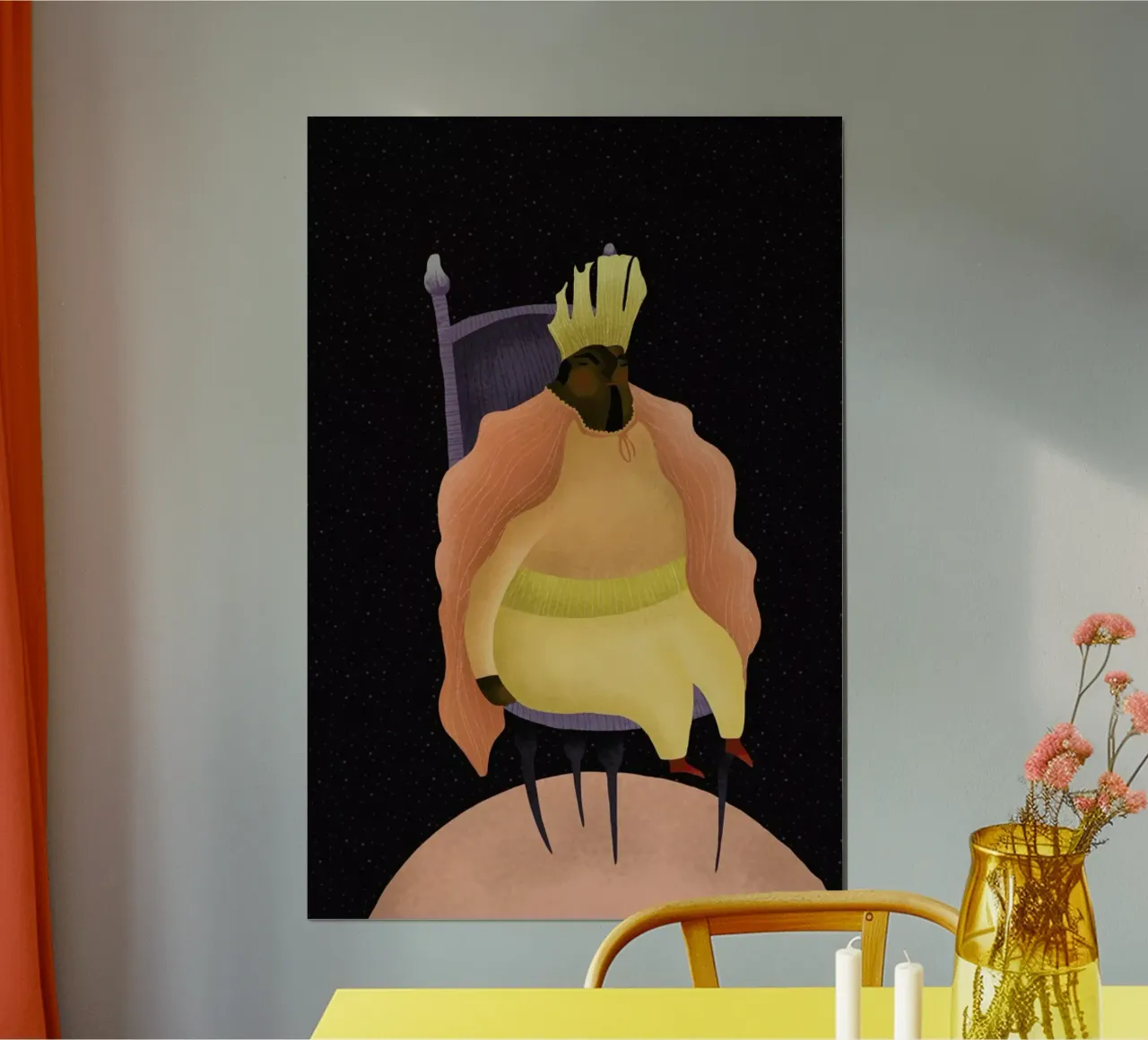 King poster con telaio in plastica da Amalia Restrepo