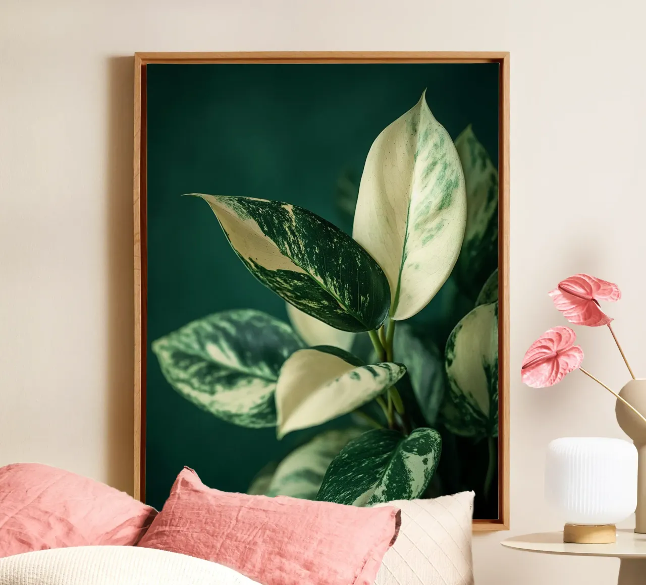 Verde lussureggiante tela con Cornice a cassetta da PhotoVibe Decor