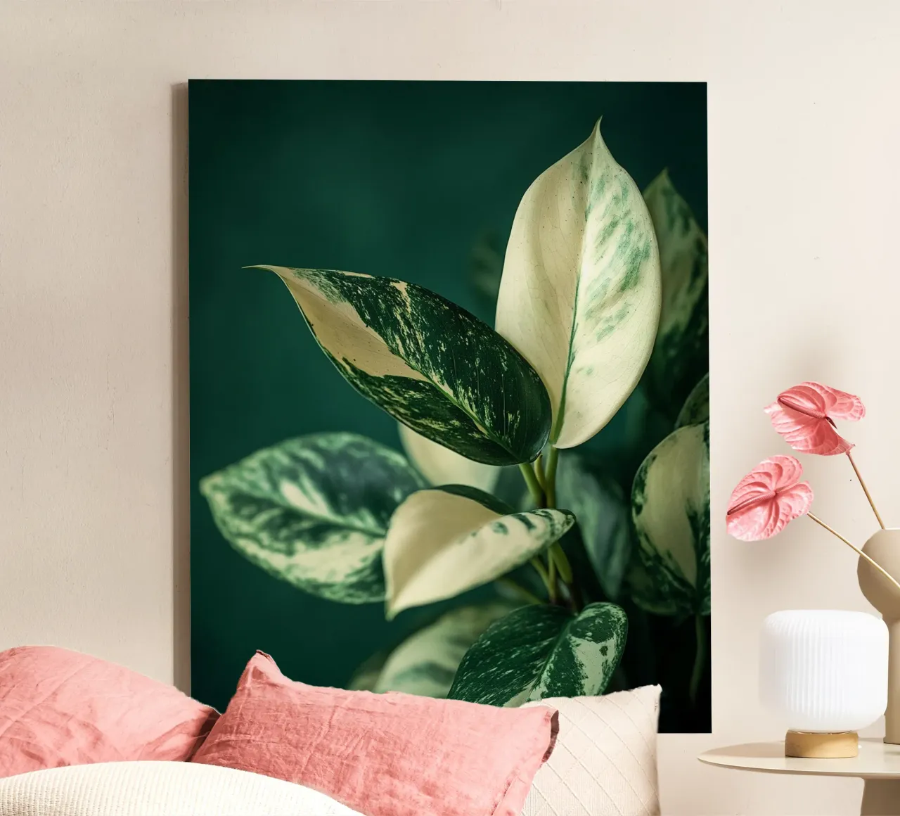 Verde lussureggiante tela con Cornice a cassetta da PhotoVibe Decor