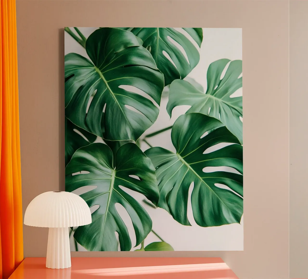 Weelderig groen canvas met Baklijst van PhotoVibe Decor