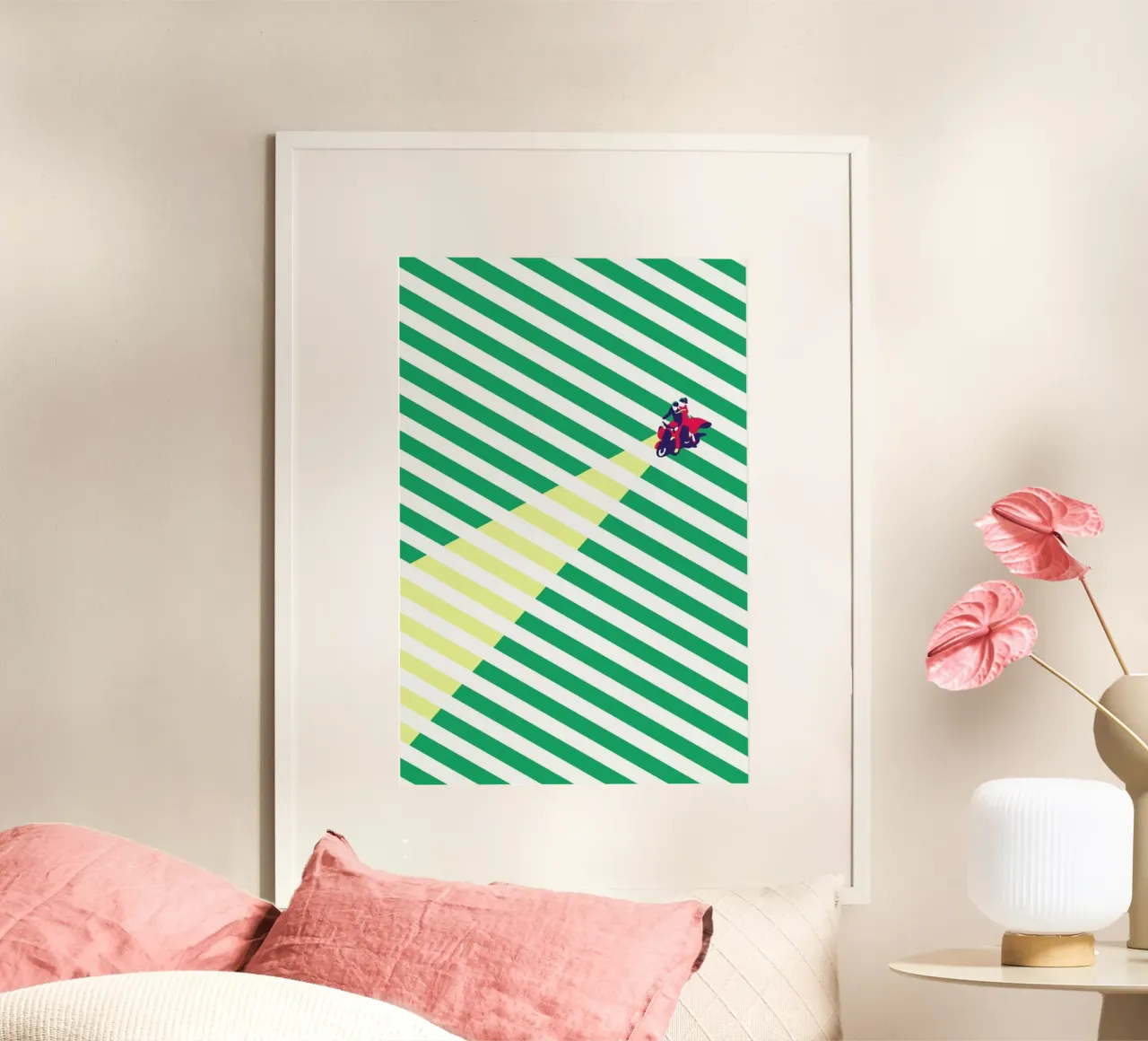 Vespa Love poster con telaio in alluminio da La Come Di