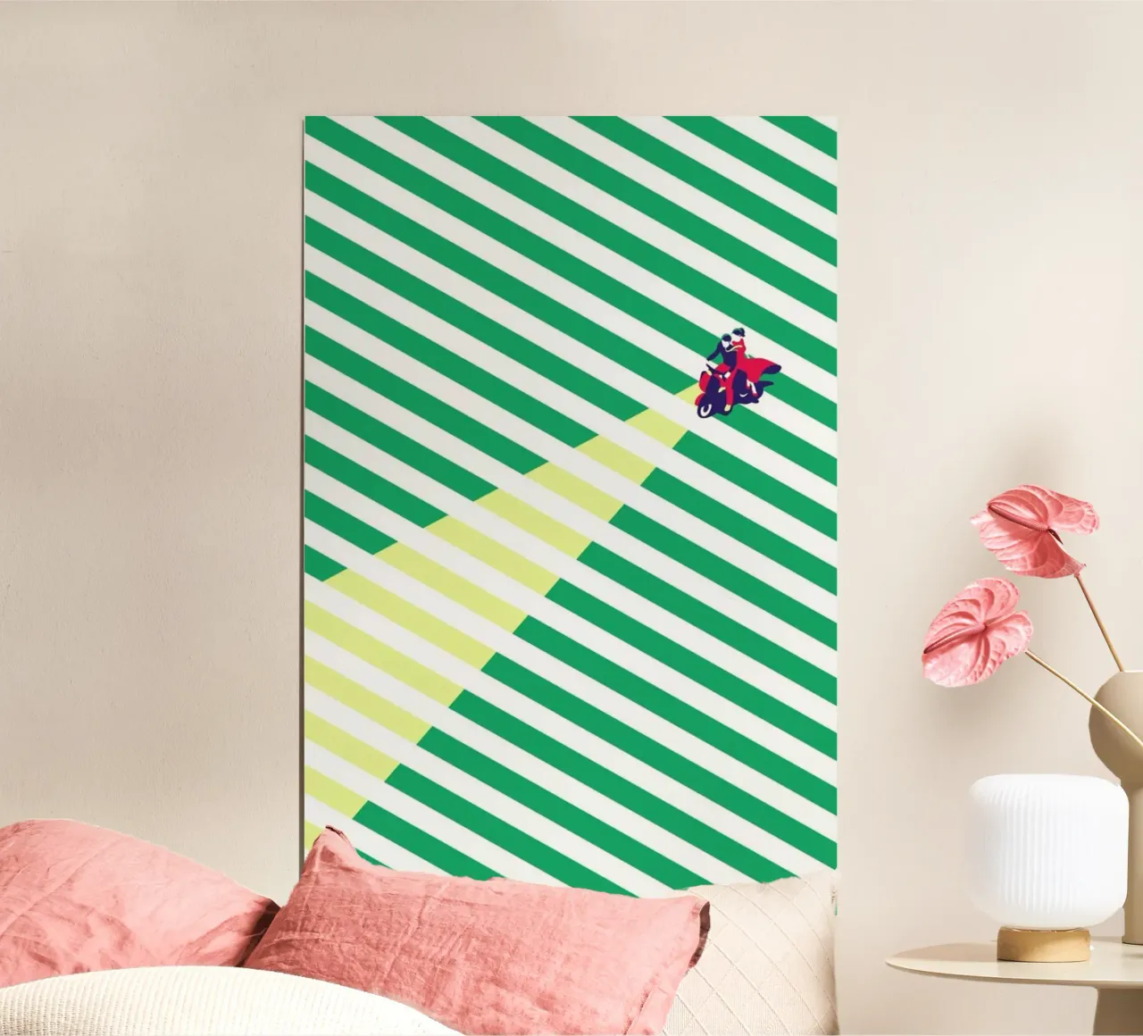Vespa Love poster con telaio in alluminio da La Come Di