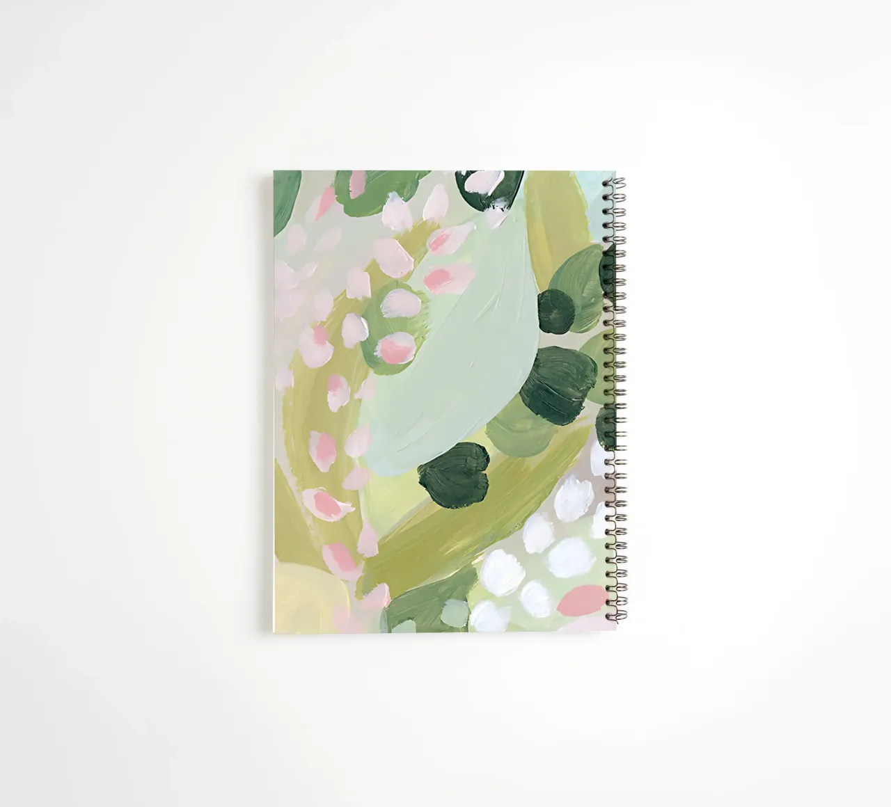 Floral Abstract Art, Modern Contemporary Botanical Prints spiral notebook by Boheme
