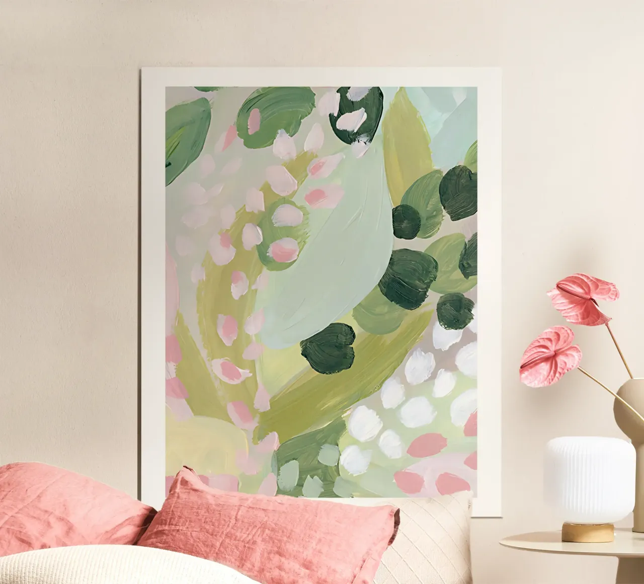 Floral Abstract Art, Modern Contemporary Botanical Prints poster by Boheme