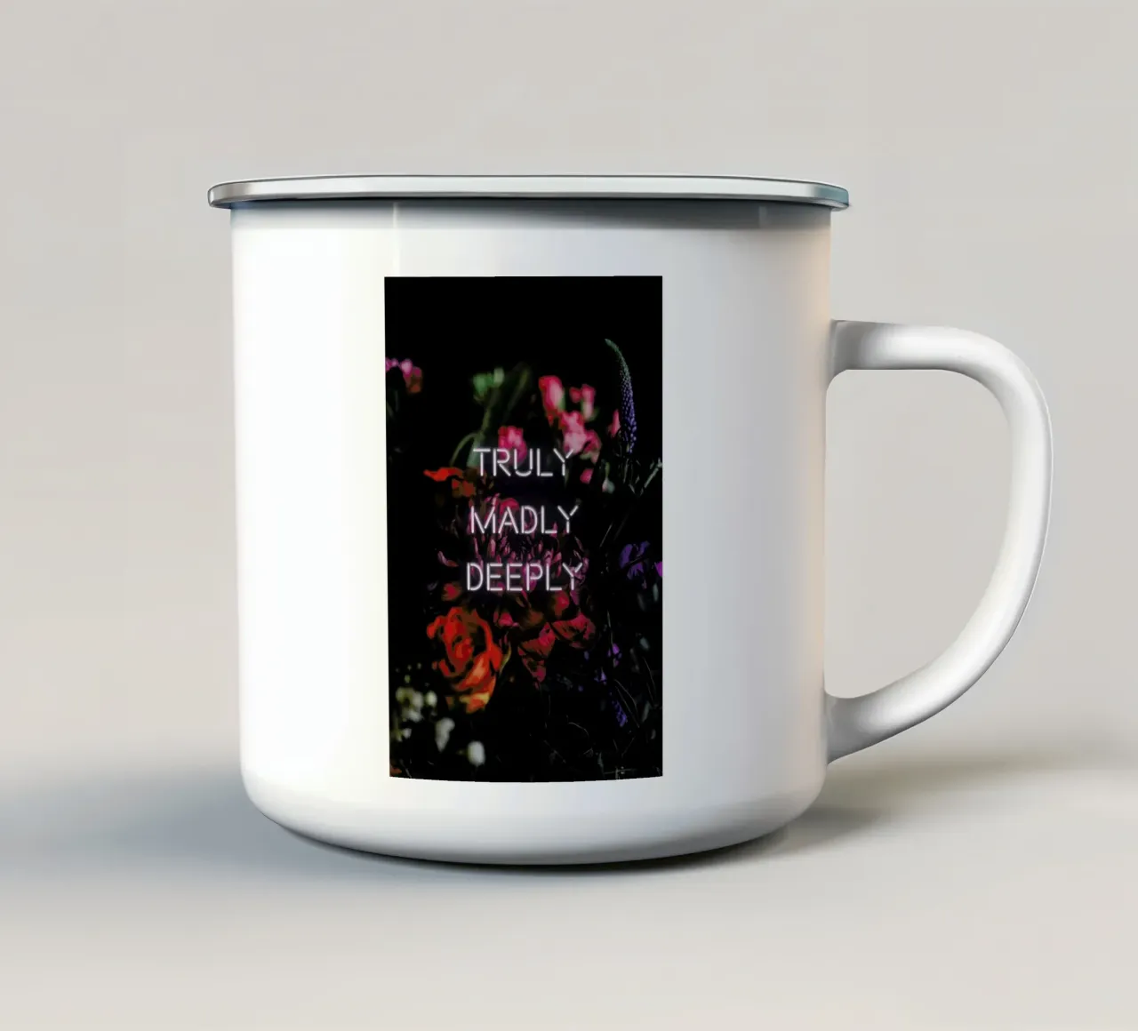 Truly Madly Deeply tazza in smalto da Oh Darling