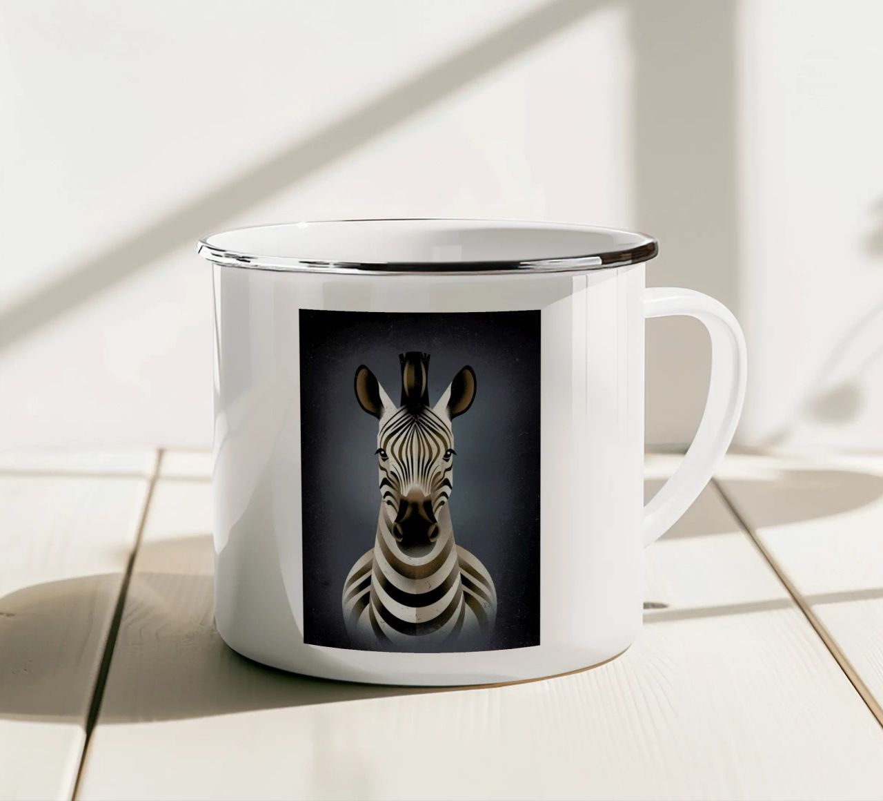 Zebra II tazza in smalto da Dieter Braun