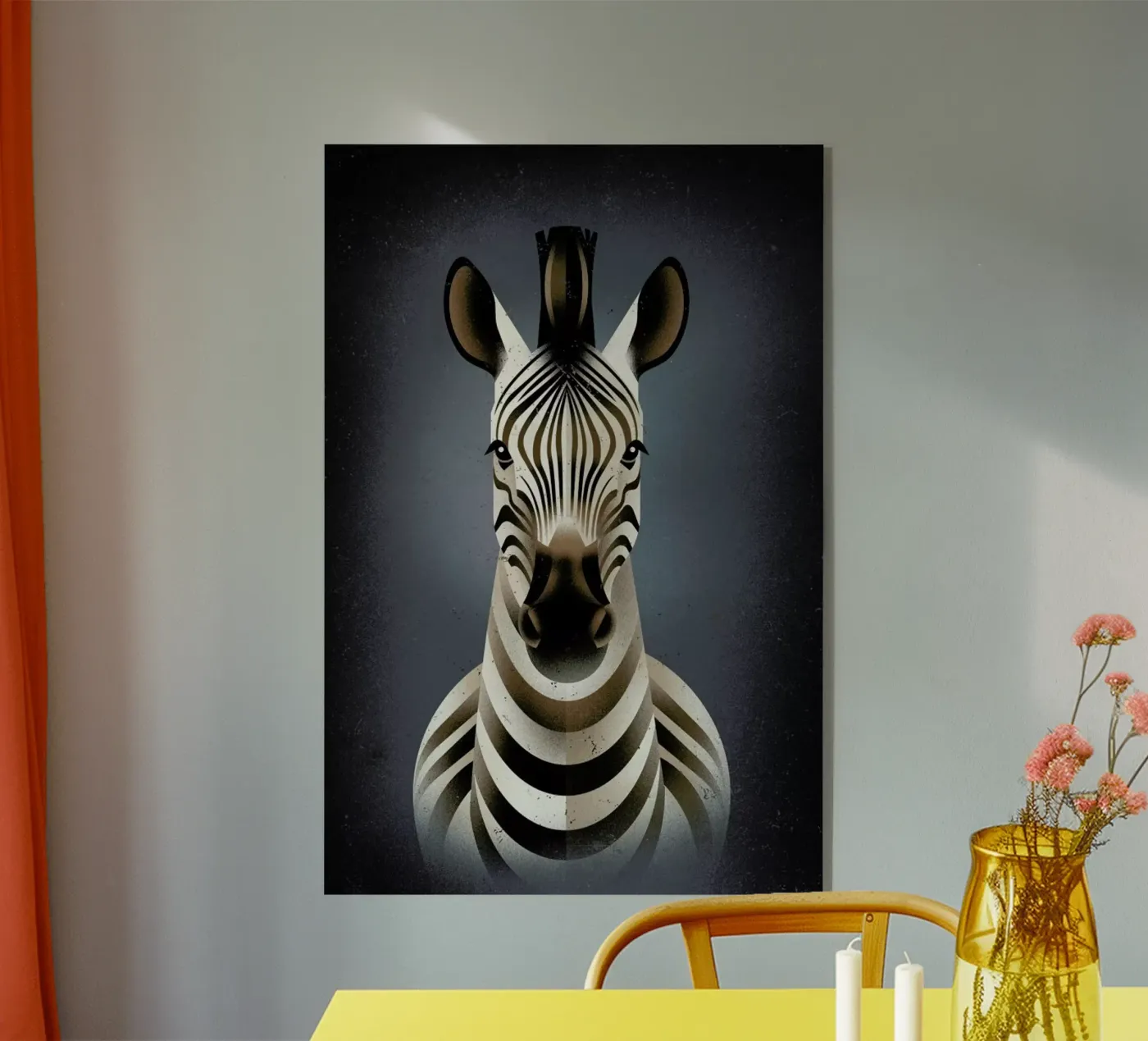 Zebra II acryl van Dieter Braun