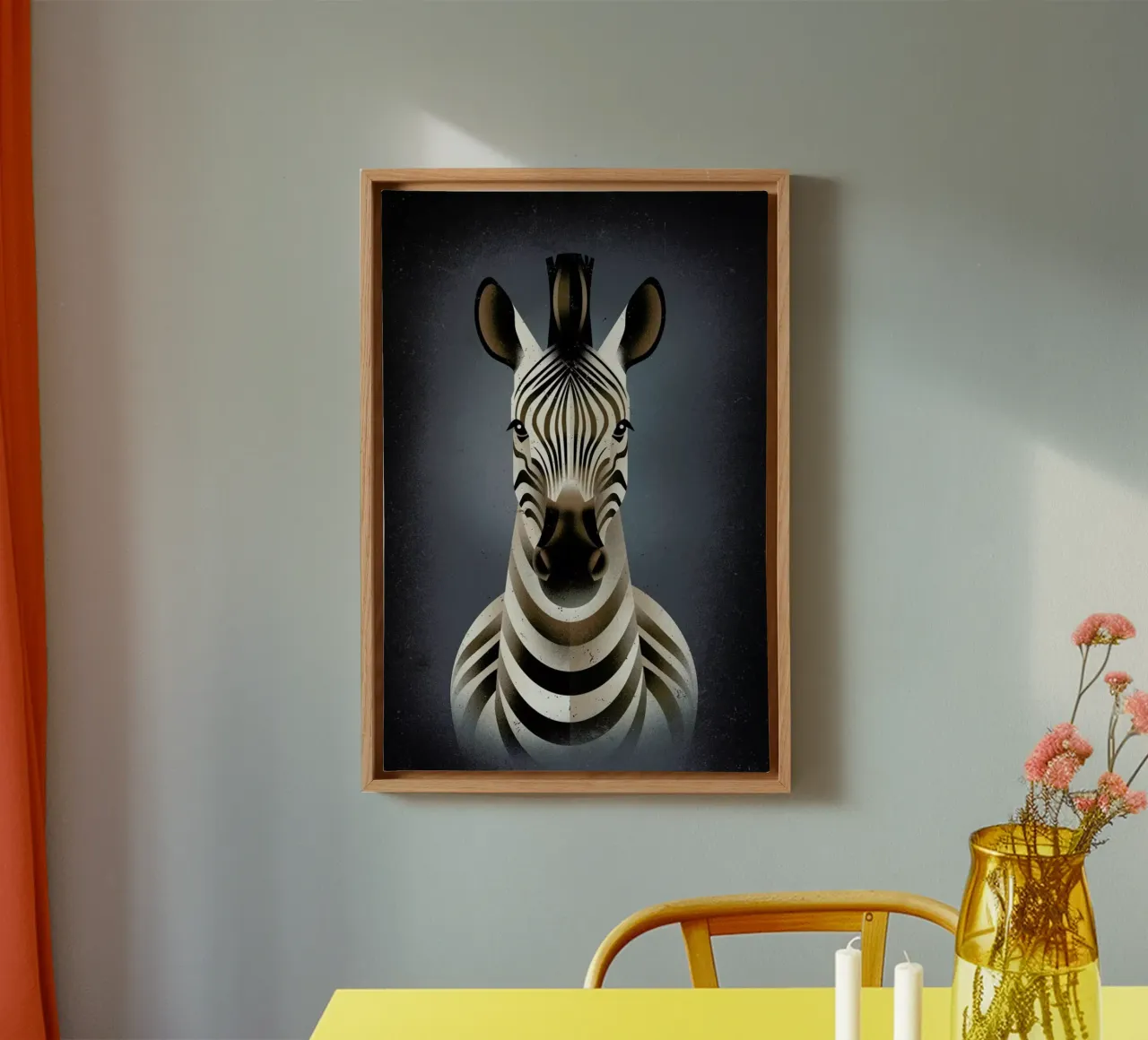 Zebra II tela con Cornice a cassetta da Dieter Braun