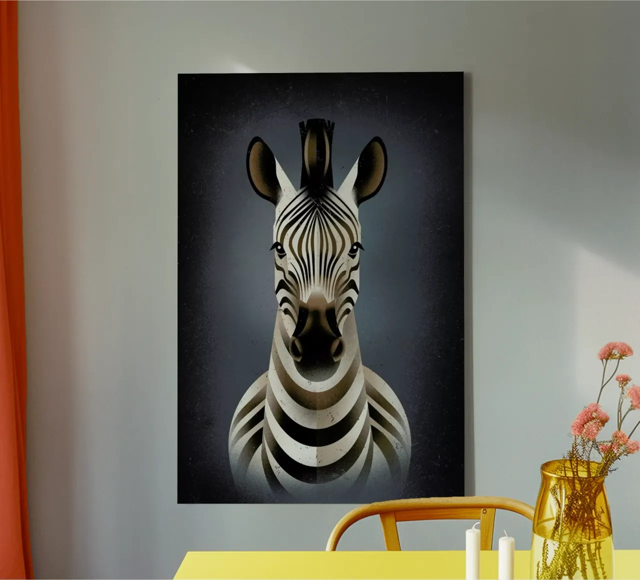 Zebra II tela con Cornice a cassetta da Dieter Braun