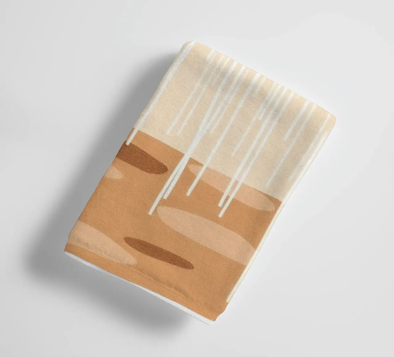rain falling on a brown ground with sparse clouds towel by DesignDoodle