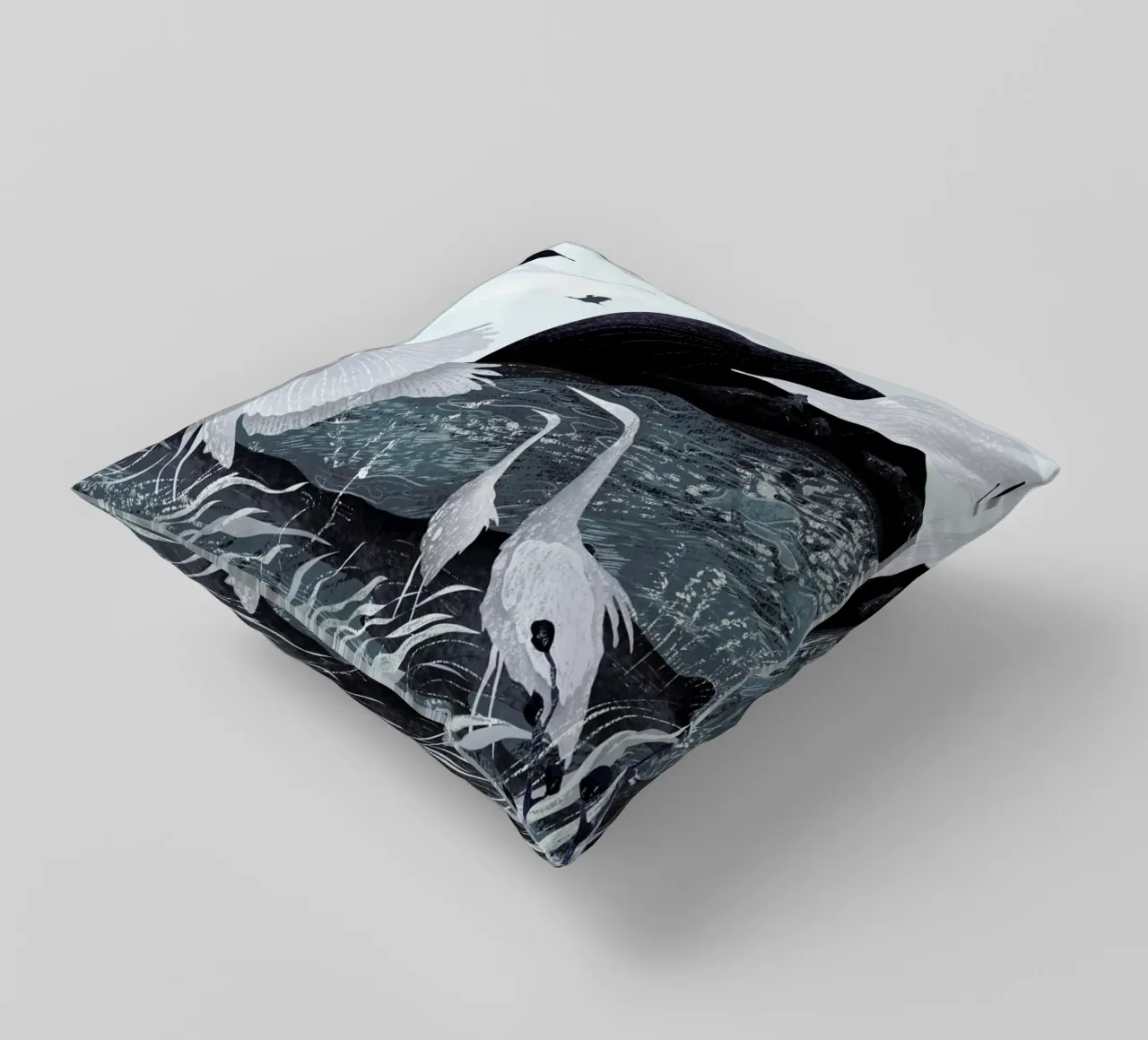 Winter decorative cushion by Amalia Restrepo