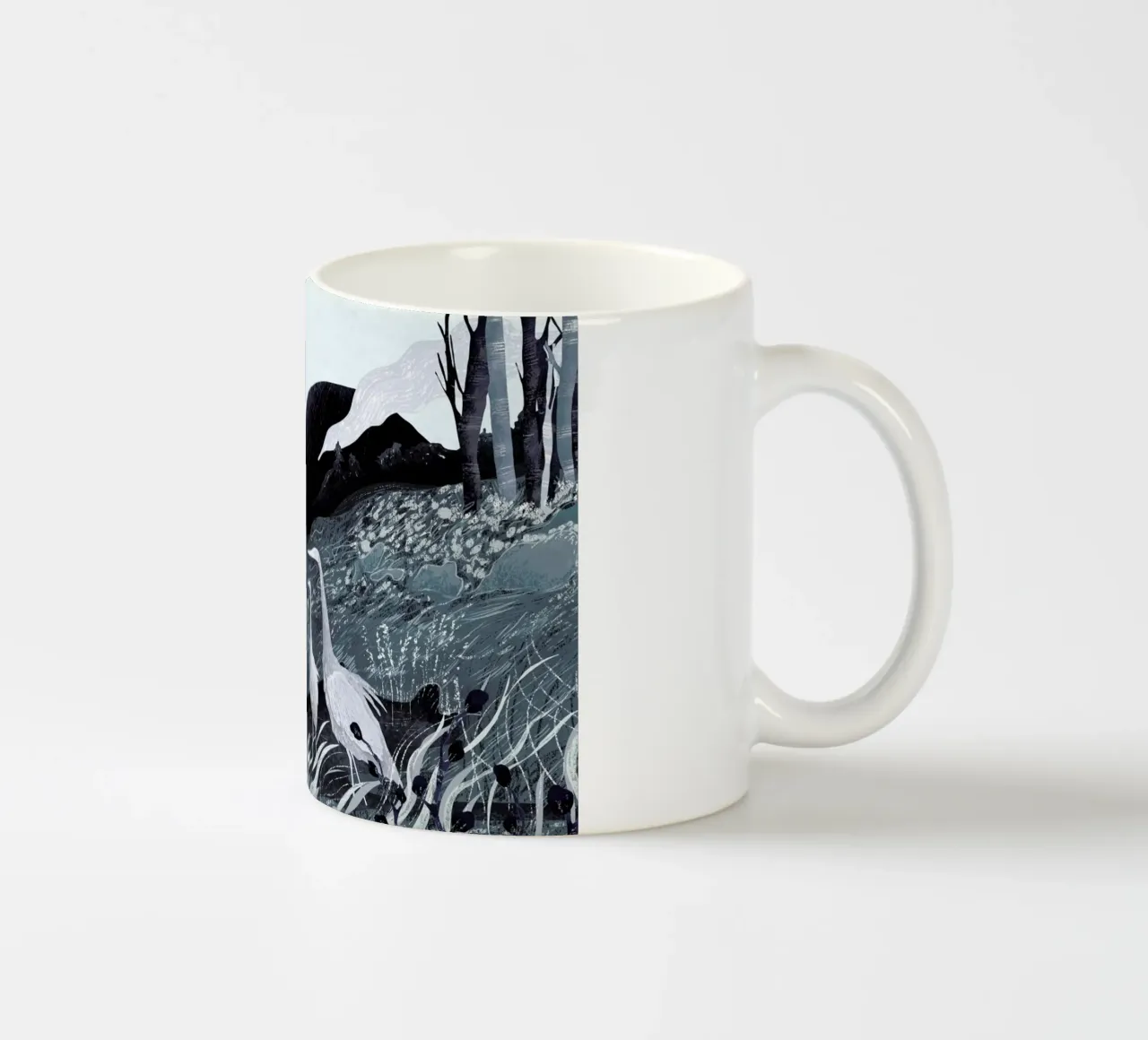 Winter ceramic mug by Amalia Restrepo