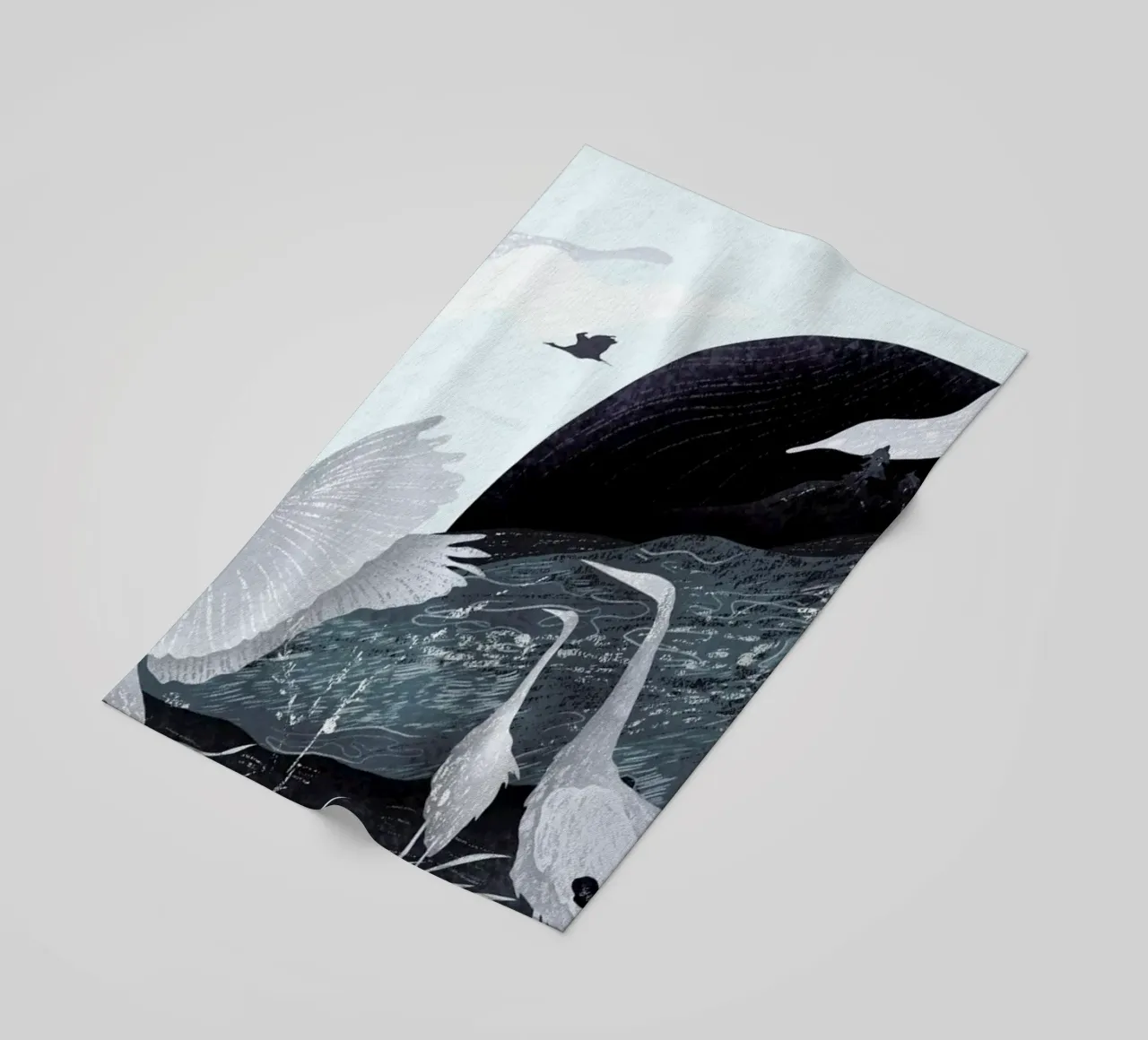 Winter beach towel by Amalia Restrepo