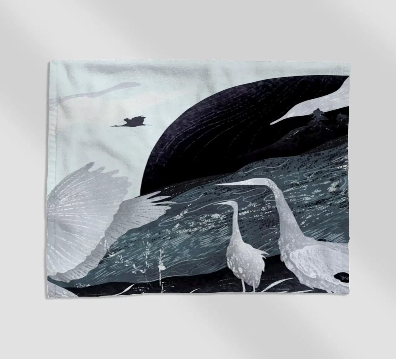 Winter beach towel by Amalia Restrepo