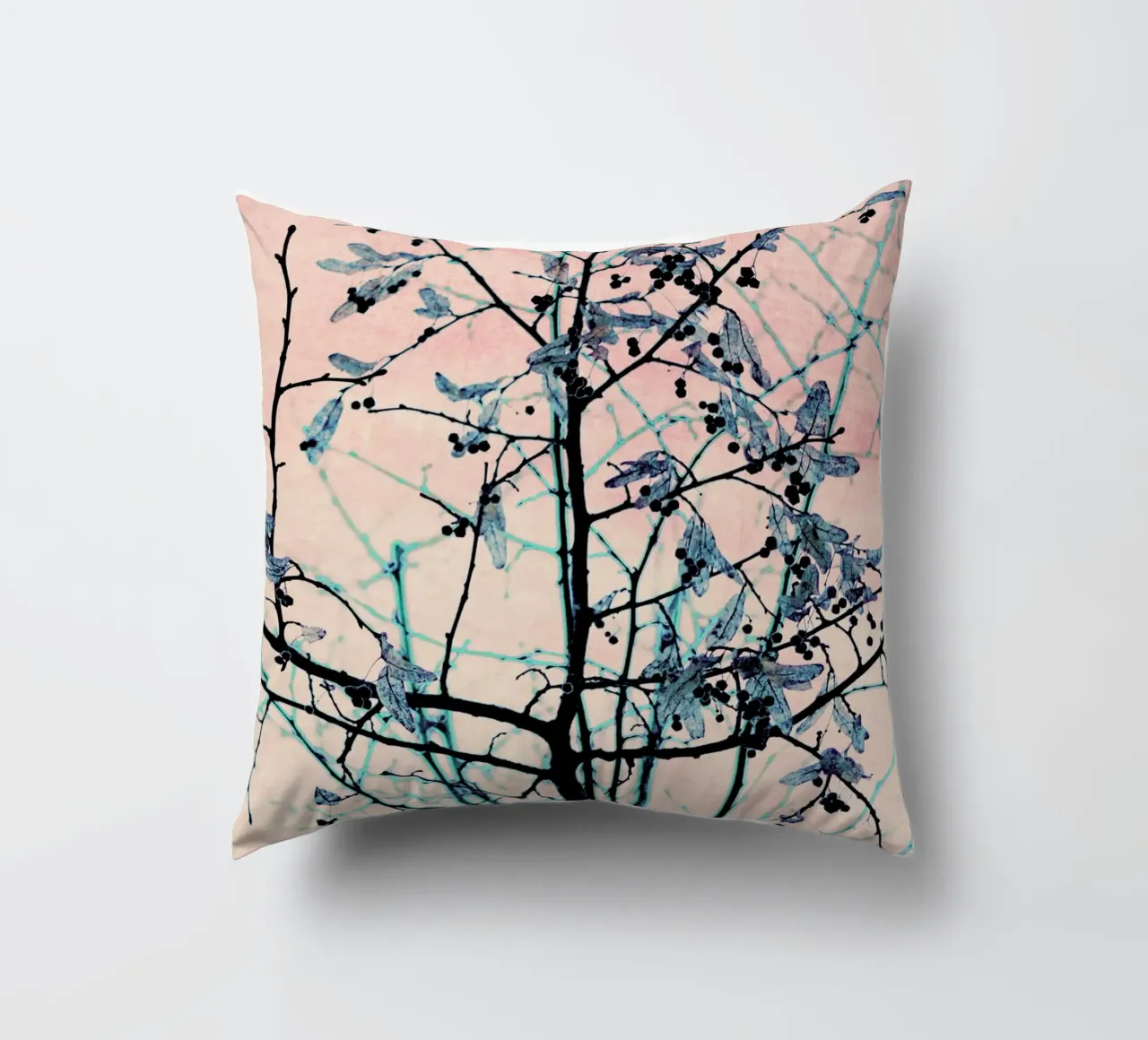 Winter Berries III decorative cushion by Ingrid Beddoes
