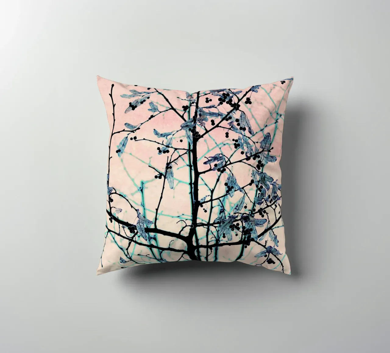 Winter Berries III decorative cushion by Ingrid Beddoes