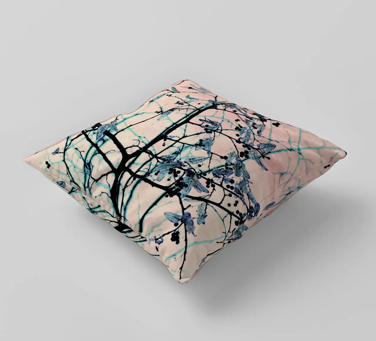 Winter Berries III decorative cushion by Ingrid Beddoes
