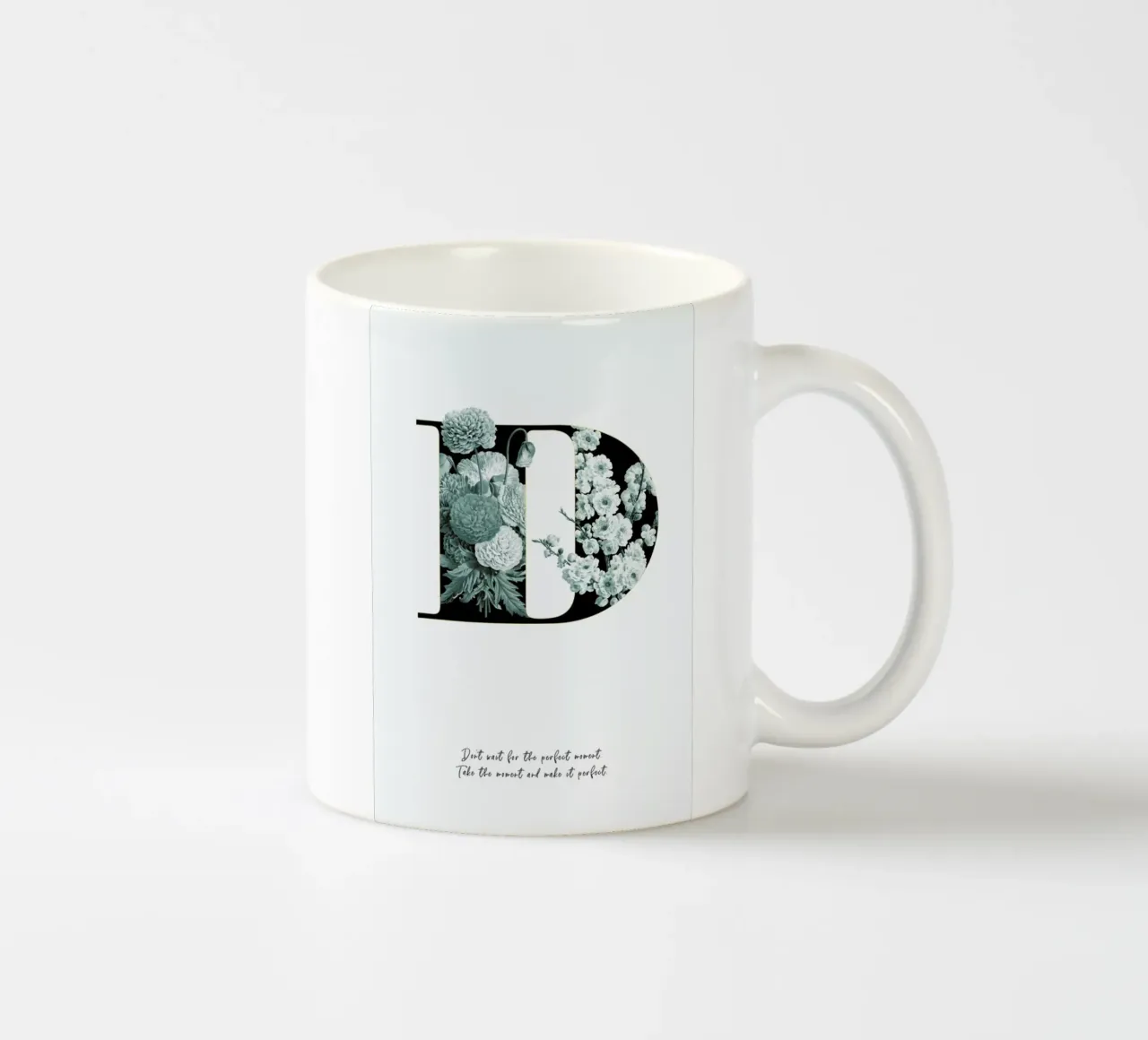 Flower Alphabet - D tazza in ceramica da Froilein Juno