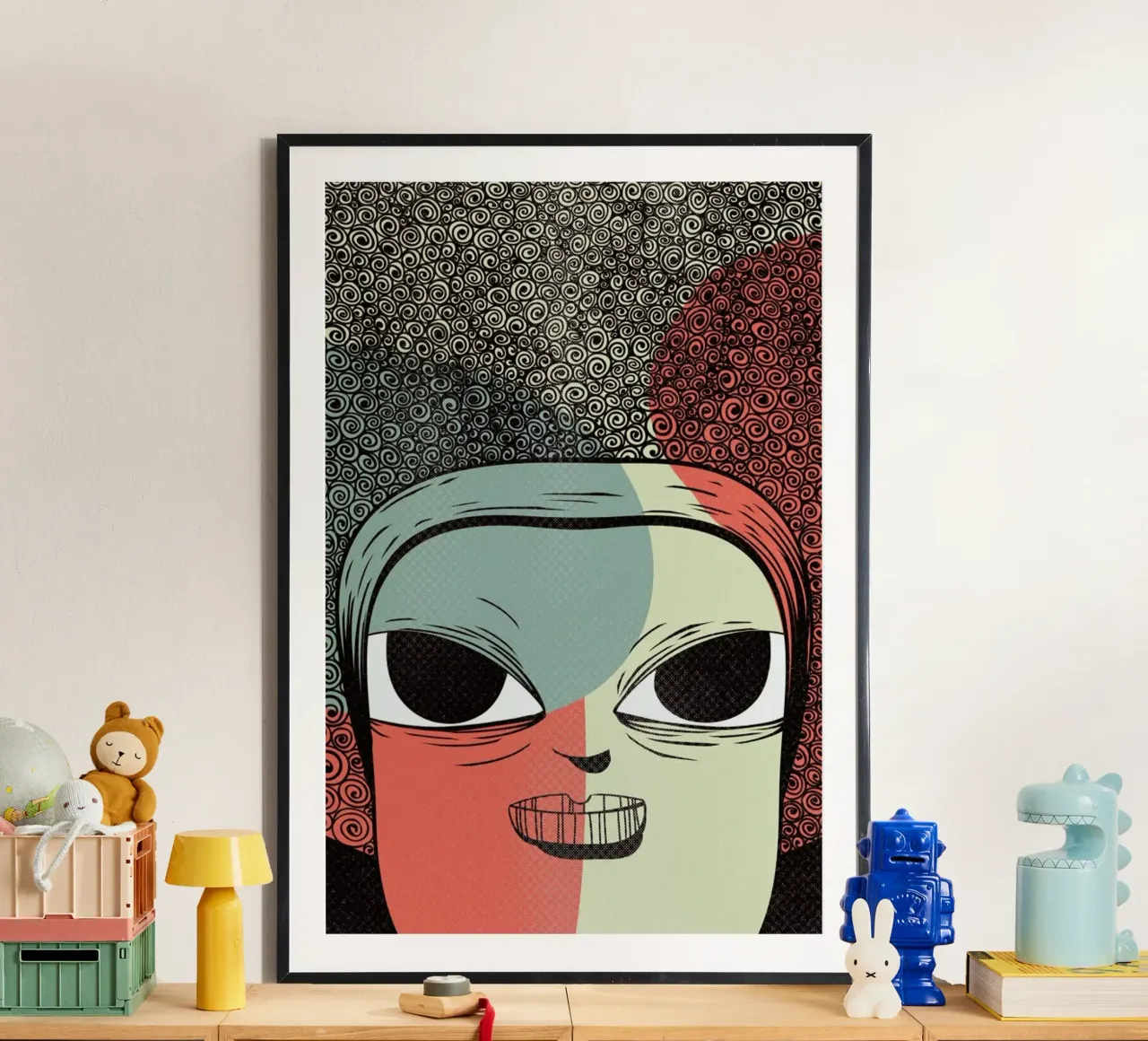 THE MULATTO poster con telaio in legno da Caio Beltrão